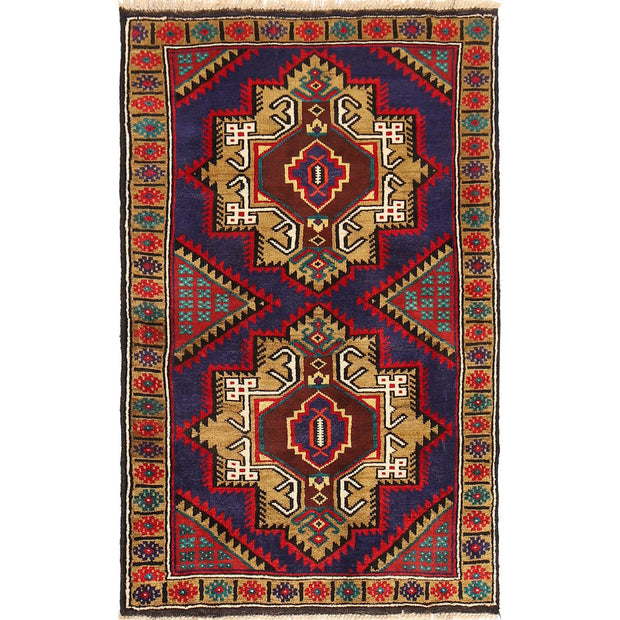 Blue Color Baluchi Rug 2' 9" x 4' 6" - No. AL60001