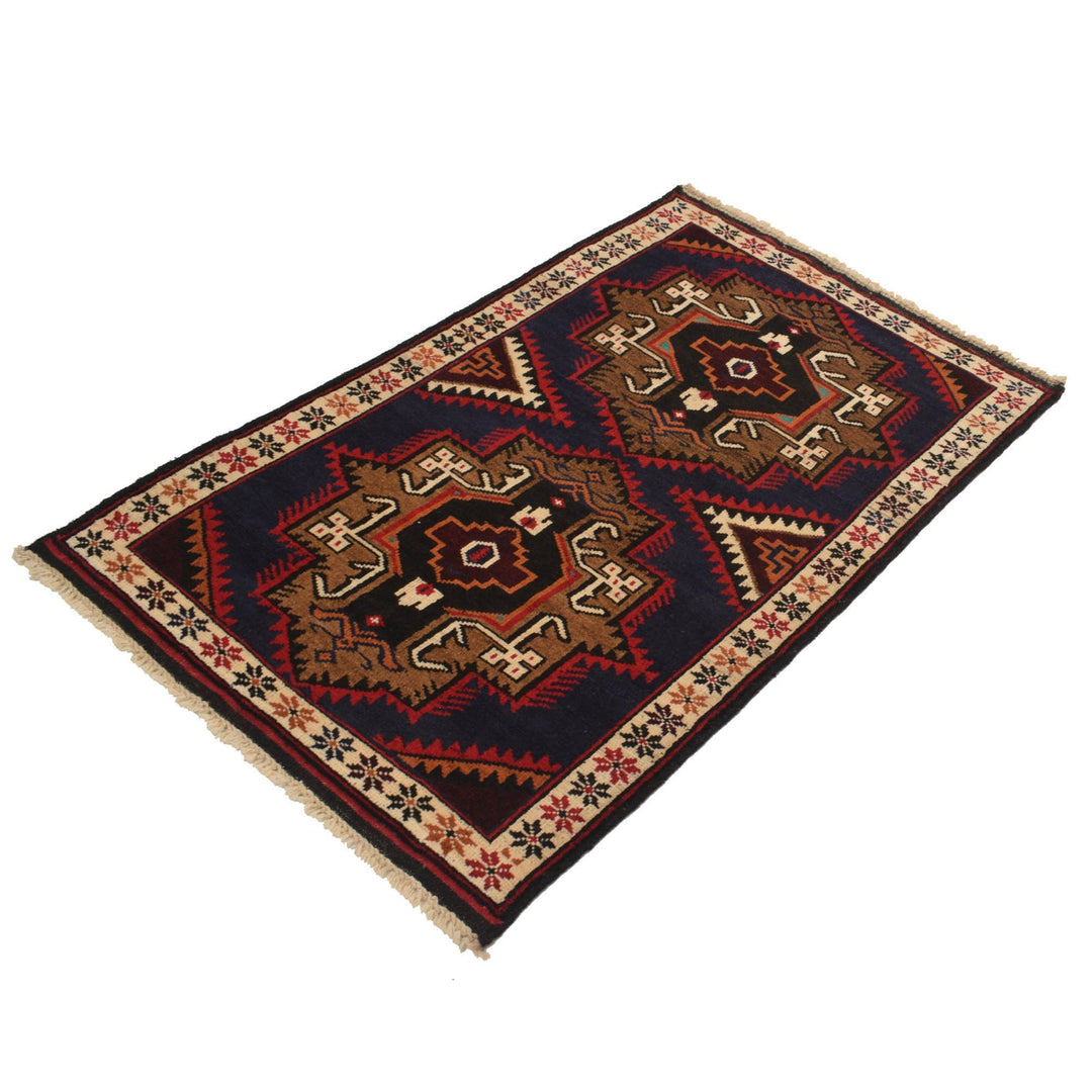 Blue Color Baluchi Rug 2' 11" x 4' 7" - No. AL30990