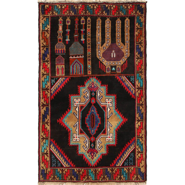 Small Prayer Carpet 3' 0" x 4' 9" - No. AL75902