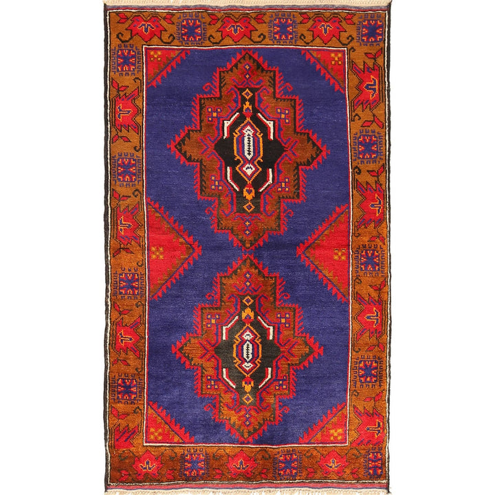 Blue Color Baluchi Rug 2' 10" x 4' 9" - No. AL13858