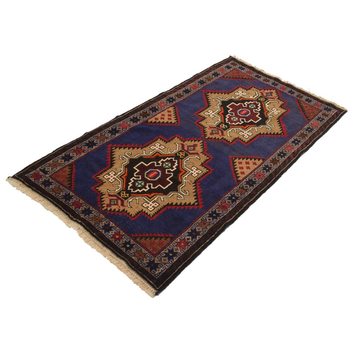 Blue Color Baluchi Rug 2' 10" x 5' 2" - No. AL67346