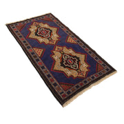 Blue Color Baluchi Rug 2' 10" x 5' 2" - No. AL67346