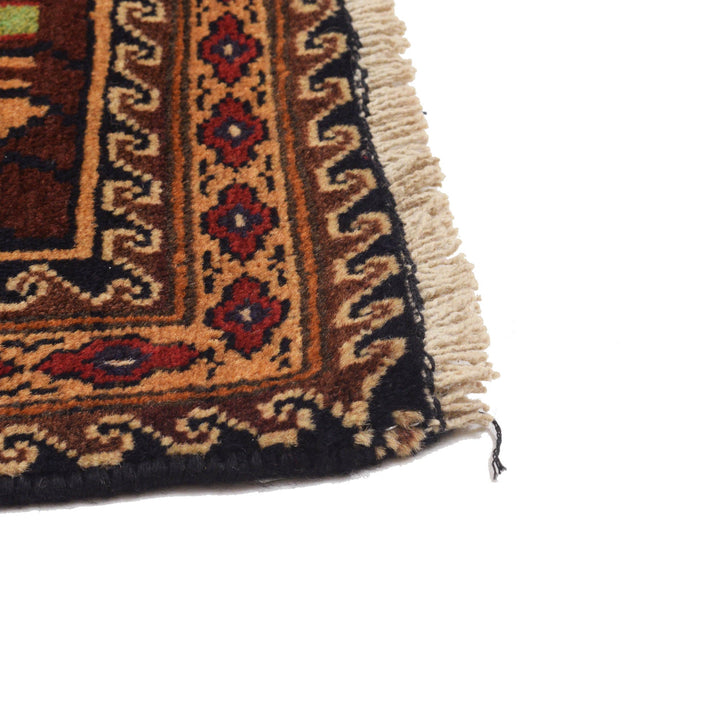 Beige Afghan Prayer Rug 2' 10" x 5' 1" Hand-Knotted view