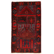 Small Prayer Carpet 2' 10" x 4' 9" - No. AL35928