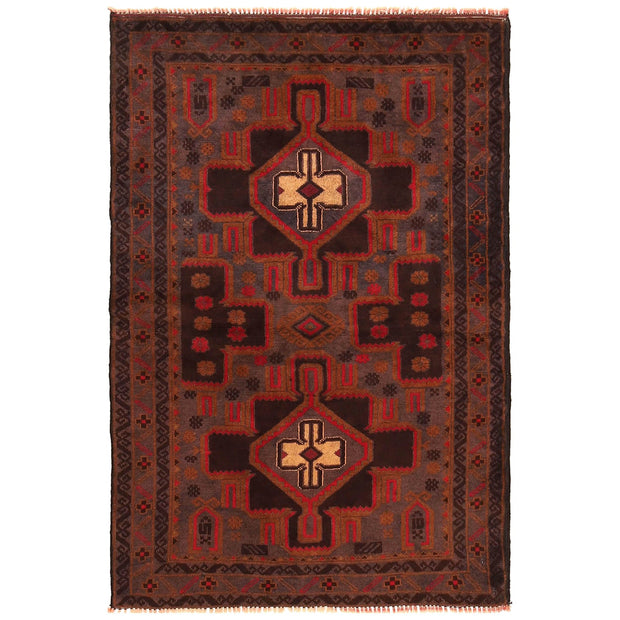 Hand Knotted Baluchi Rug 3' 0" x 4' 6" - No. AL37712