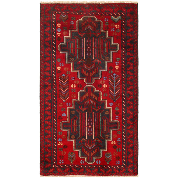 Hand Knotted Baluchi Rug 2' 8" x 4' 9" - No. AL86468