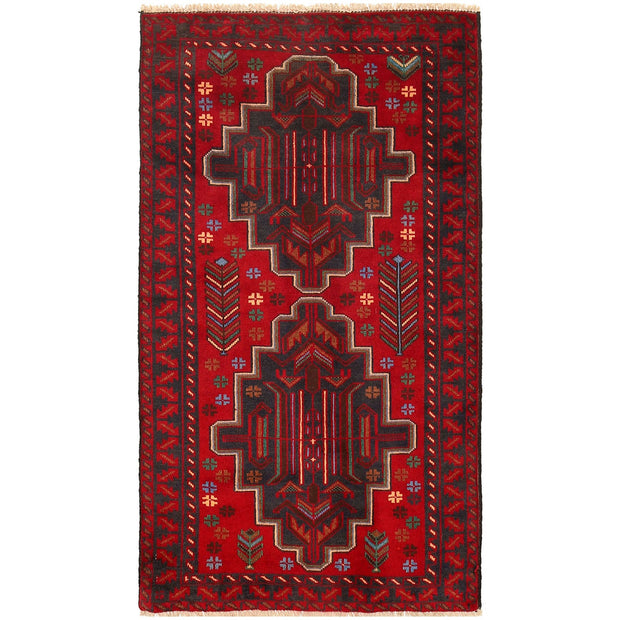Hand Knotted Baluchi Rug 2' 8" x 4' 9" - No. AL86468