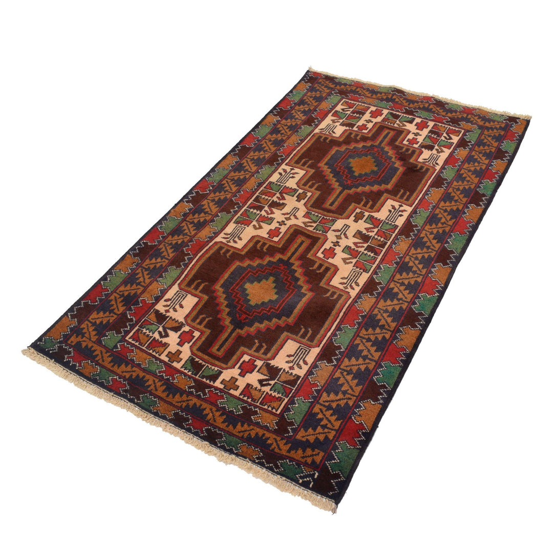Hand Knotted Baluchi Rug 2' 9" x 4' 9" - No. AL94072