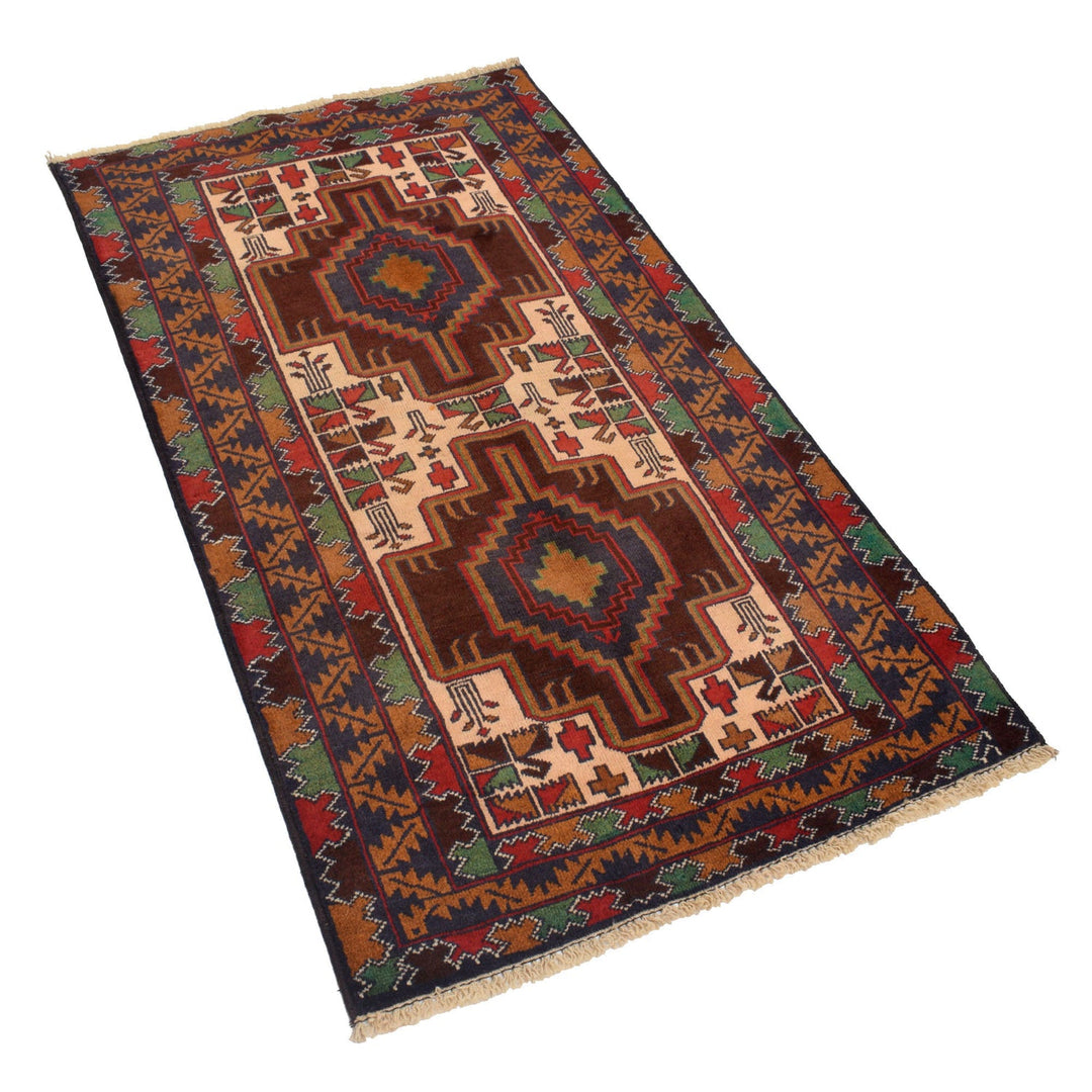 Hand Knotted Baluchi Rug 2' 9" x 4' 9" - No. AL94072