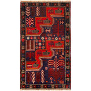 Hand Knotted Baluchi Rug 2' 8" x 4' 8" - No. AL16468