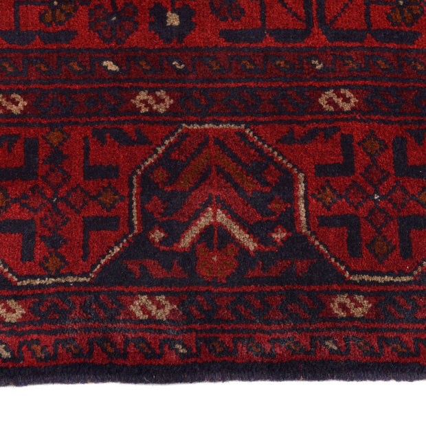 Red Color Afghan Area Rug 3' 5" x 5' 0" - No. AL80109