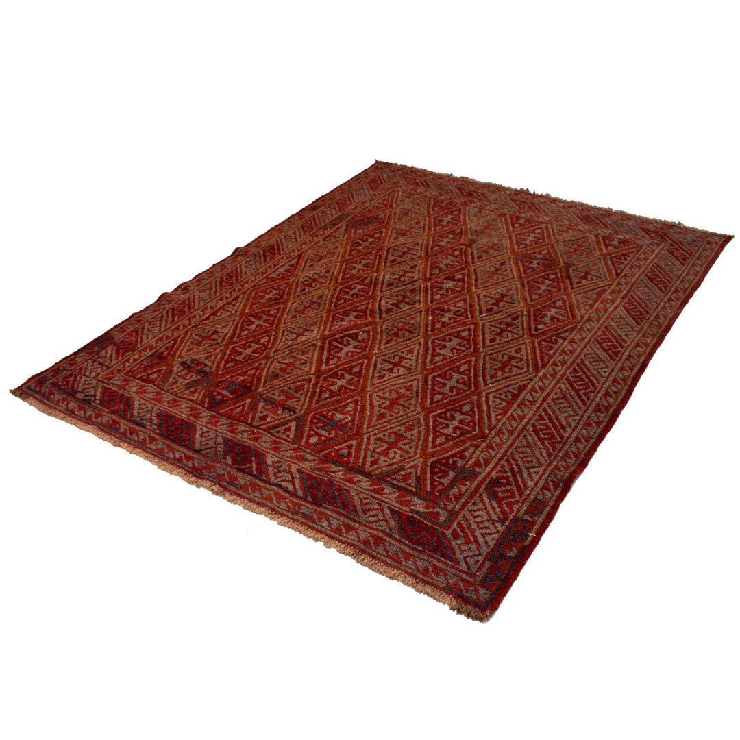 Handmade Afghan Carpet 5' 0" x 6' 3" - No. AL98606