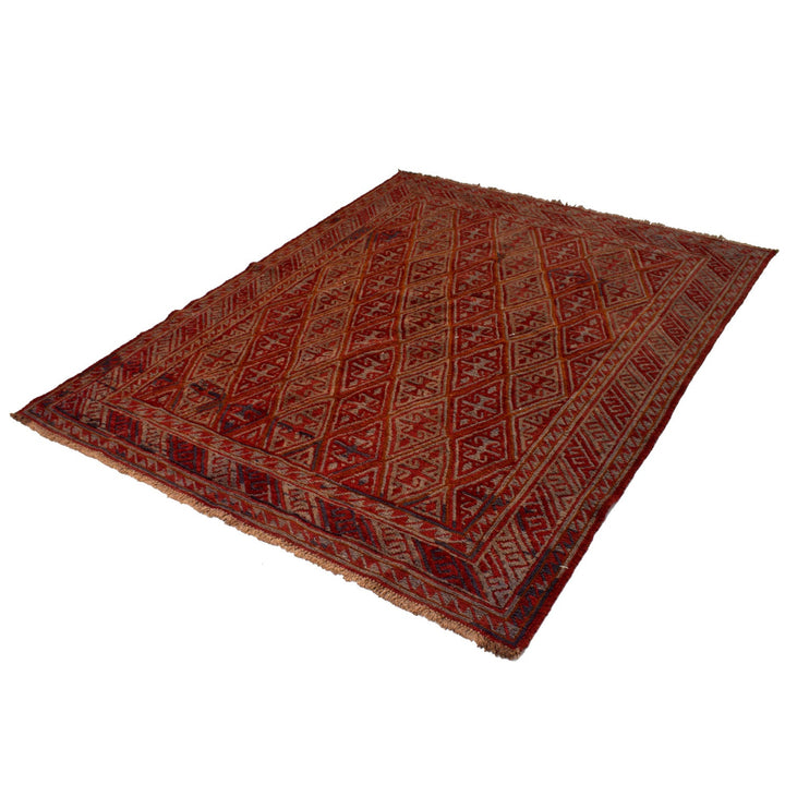 Handmade Afghan Carpet 5' 0" x 6' 3" - No. AL98606