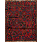 Tribal Baloch Rug 4' 0" x 5' 3" - No. AL34911