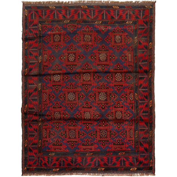 Tribal Baloch Rug 4' 0" x 5' 3" - No. AL34911