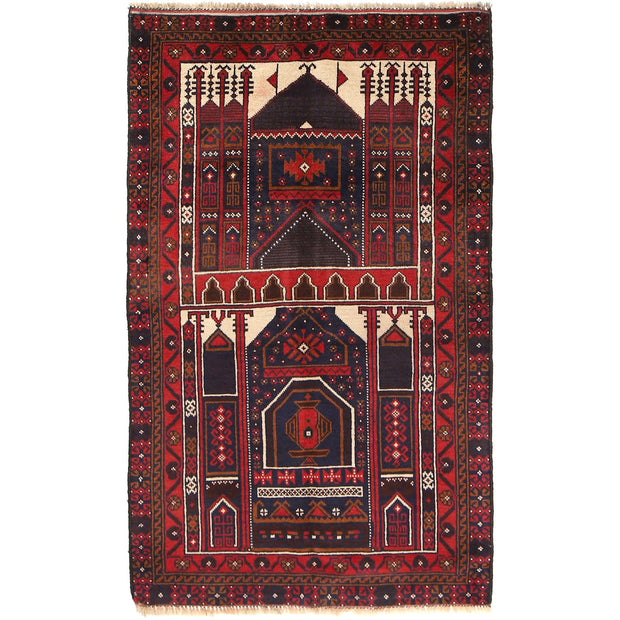 Handmade Prayer Rug 3' 0" x 4' 10" - No. AL75503