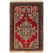 Red Color Prayer Rug 2' 10" x 4' 4" - No. AL62622