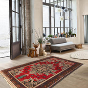 Red Color Prayer Rug 2' 10" x 4' 4" - No. AL62622