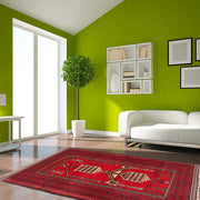 Red Color Prayer Rug 2' 8" x 4' 10" - No. AL24044