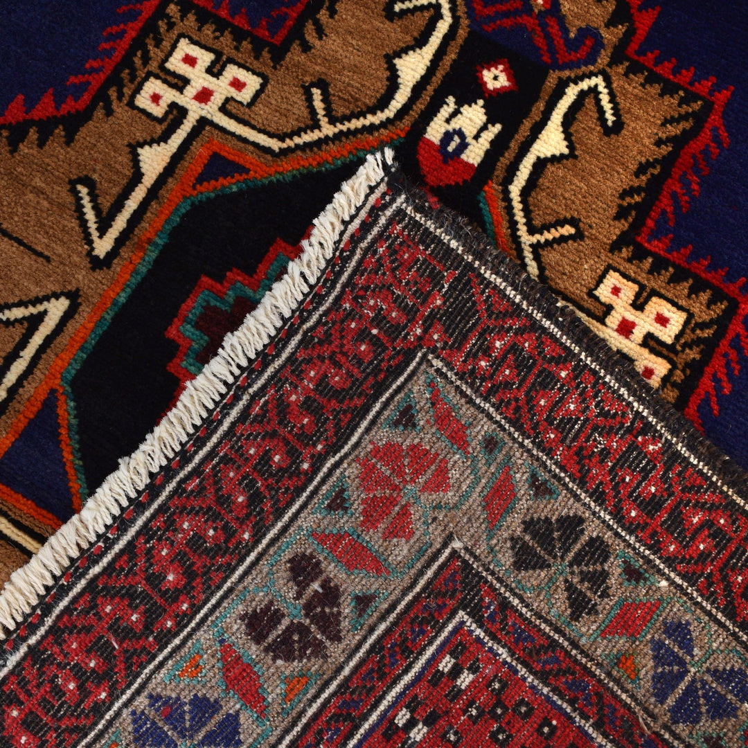 Blue Color Baluchi Rug 4' 4" x 6' 6" - No. AL49874