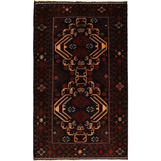 Hand Knotted Baluchi Rug 4' 1" x 7' 1" - No. AL67528