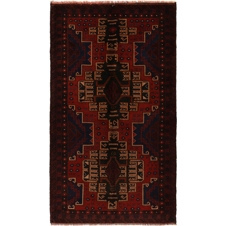 Hand Knotted Baluchi Rug 3' 11" x 7' 7" - No. AL67412