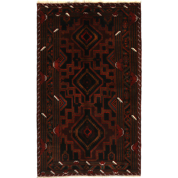Tribal Baloch Rug 4' 2" x 7' 2" - No. AL95155