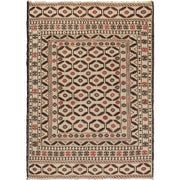 White Flat Weave Kelim 4' 5" x 6' 1" - No. AL71314