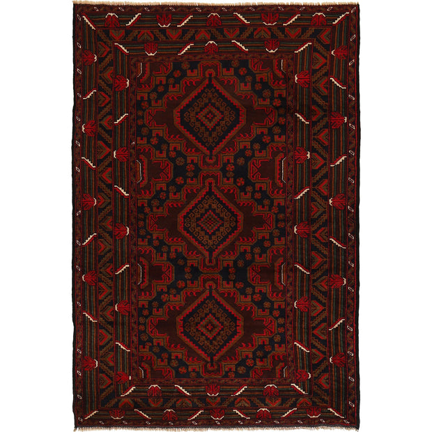 Traditional Baloch Rug 4' 3" x 6' 3" - No. AL88797