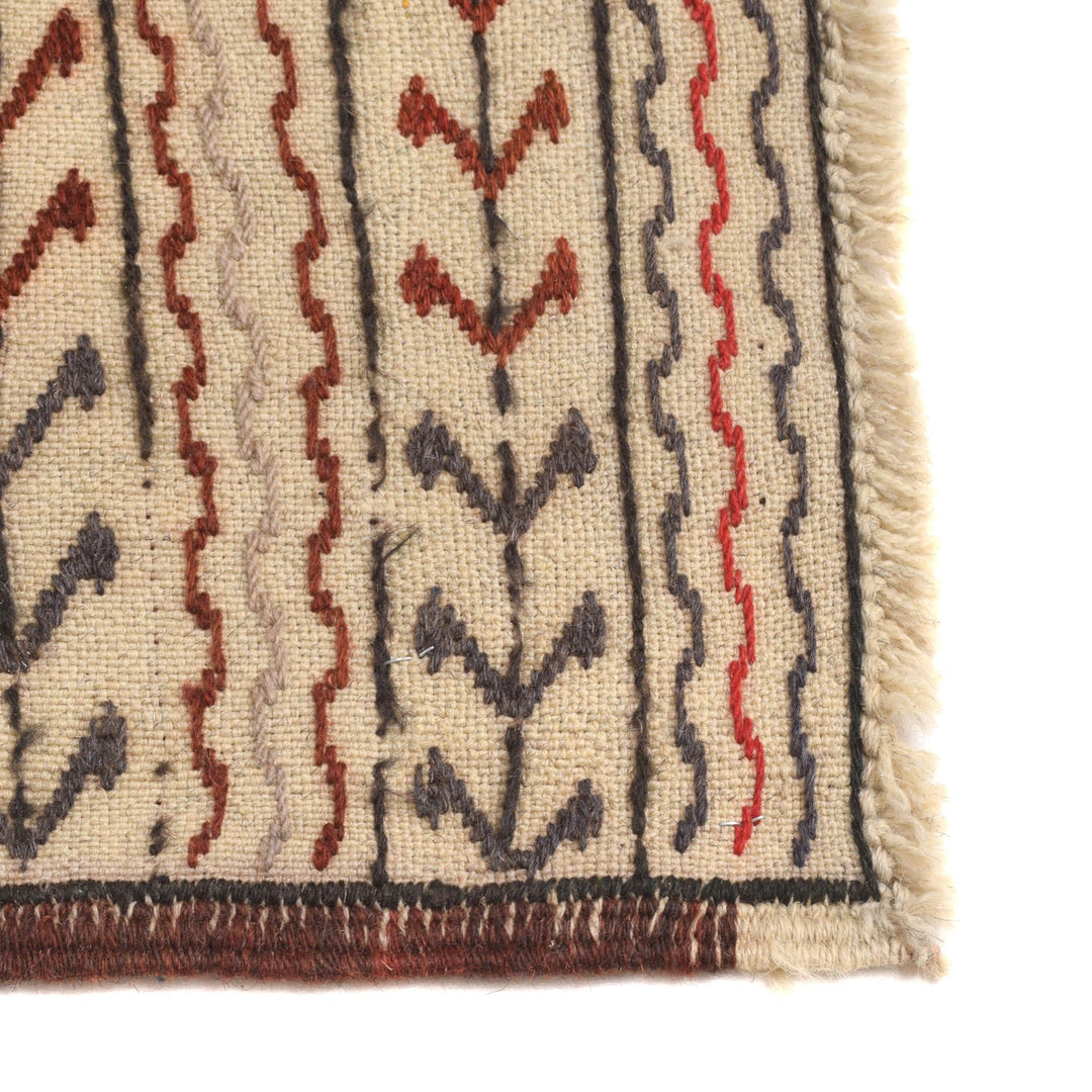 Handmade Soumak Kelim 4' 1" x 6' 6" - No. AL53855