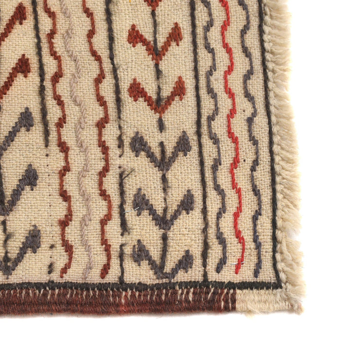 Handmade Soumak Kelim 4' 1" x 6' 6" - No. AL53855