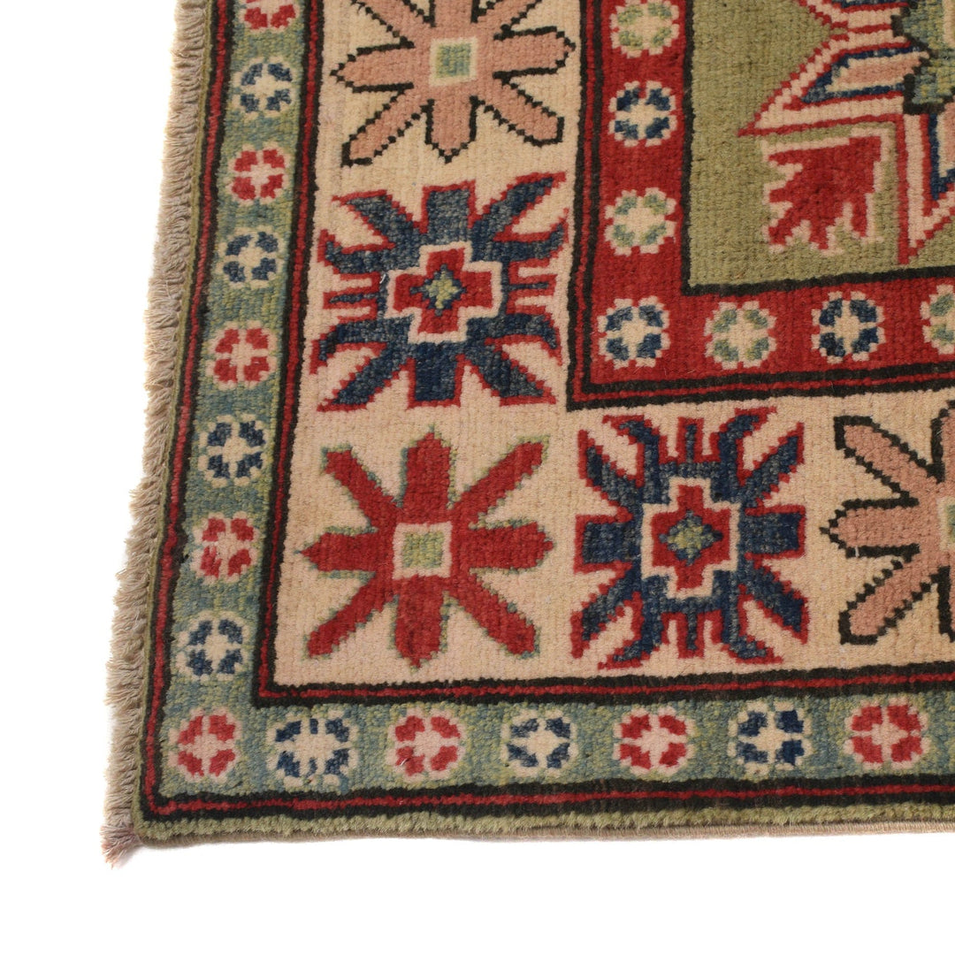 Green Color Kazak Rug 4' 0" x 6' 2" - No. AL74437