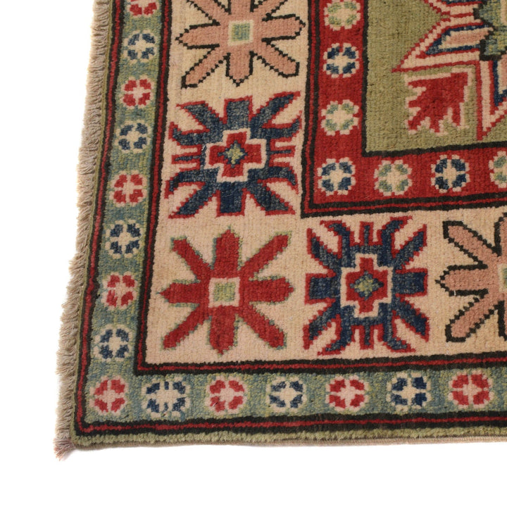 Green Color Kazak Rug 4' 0" x 6' 2" - No. AL74437