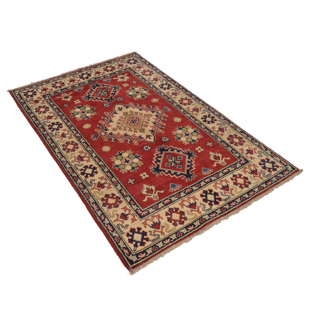 Hand Knotted Kazak Oriental Rug 3' 3" x 5' 0" - No. AL86018