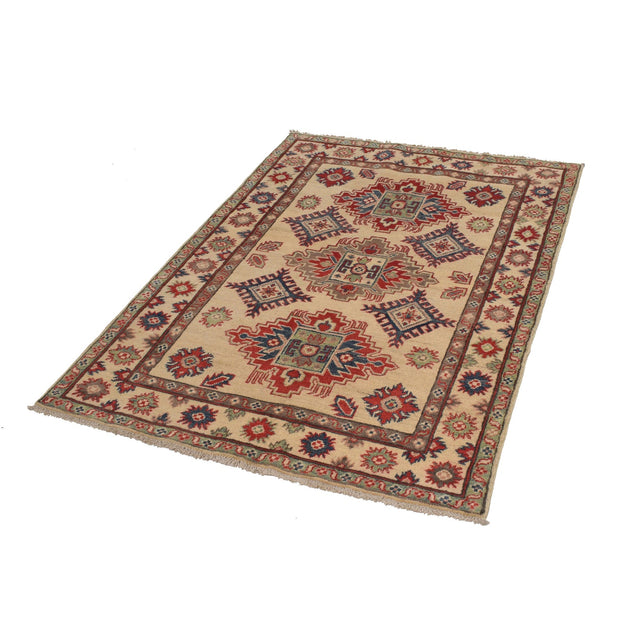 Ivory Color Kazak Rug 3' 7" x 4' 10" - No. AL92003