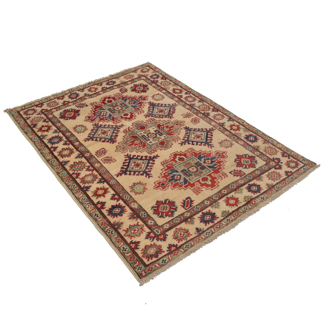 Ivory Color Kazak Rug 3' 7" x 4' 10" - No. AL92003
