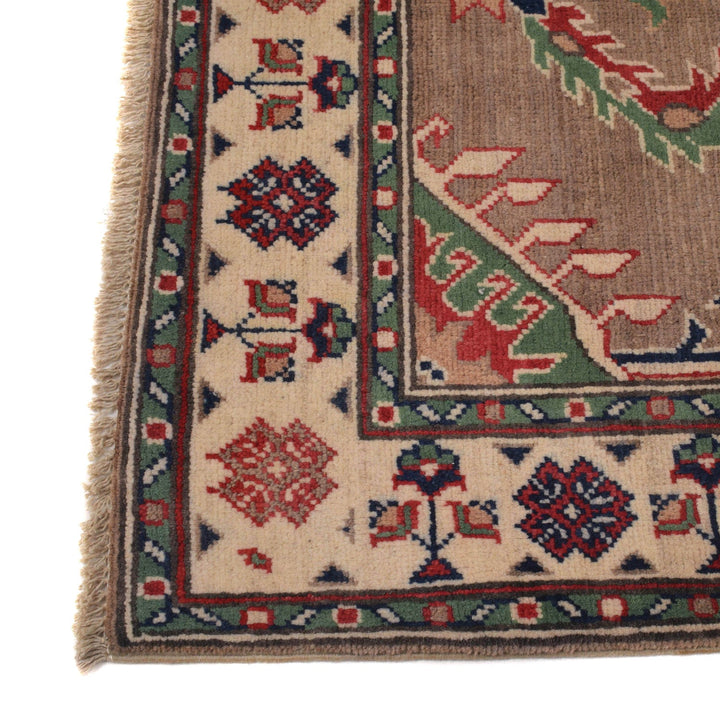 Handmade Kazak Area Rug 3' 4" x 5' 0" - No. AL56608