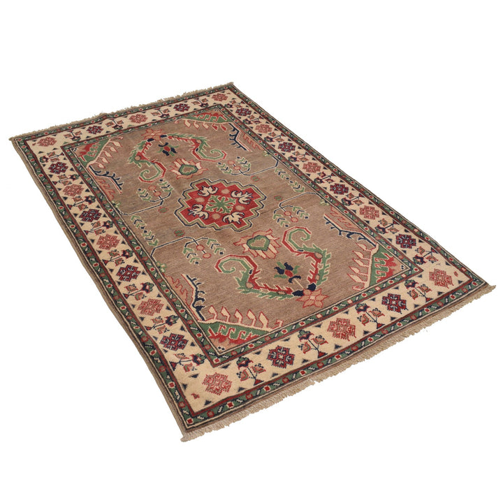 Handmade Kazak Area Rug 3' 4" x 5' 0" - No. AL56608