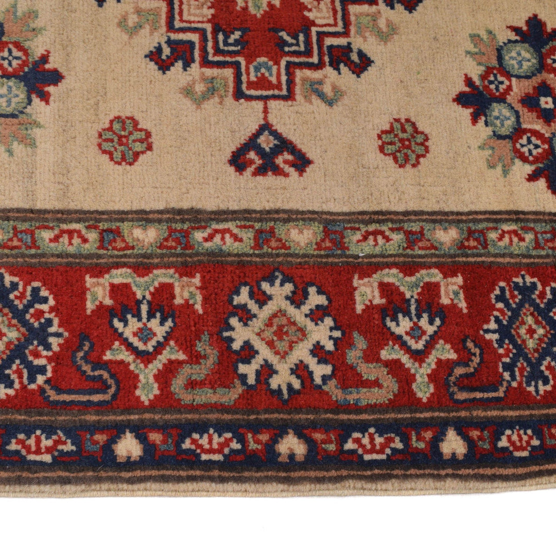 Ivory Color Kazak Rug 3' 5" x 4' 9" - No. AL19601