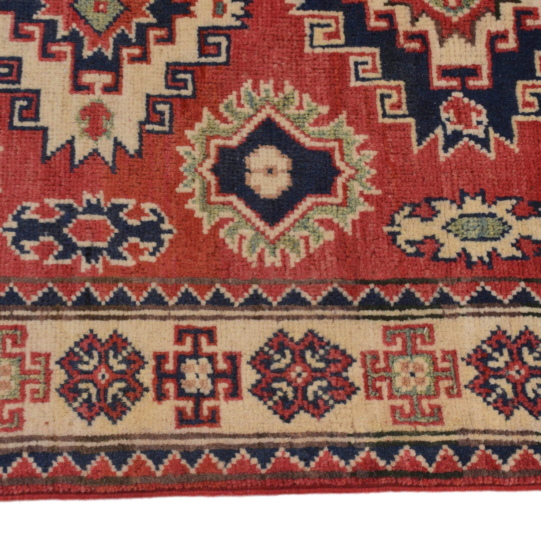 Handmade Kazak Area Rug 2' 9" x 3' 9" - No. AL57811