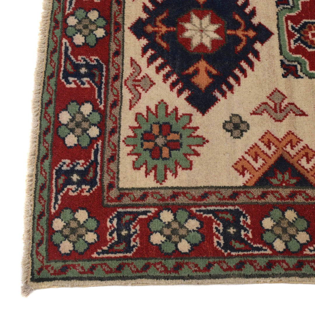 Hand Knotted Kazak Oriental Rug 2' 8" x 3' 10" - No. AL68046