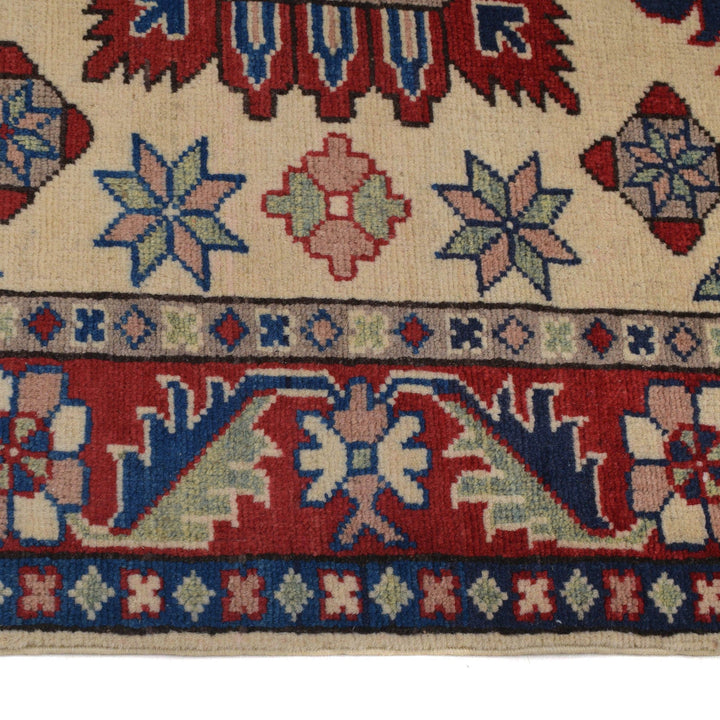 Red Color Kazak Rug 3' 4" x 4' 10" - No. AL82138