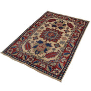 Red Color Kazak Rug 3' 4" x 4' 10" - No. AL82138