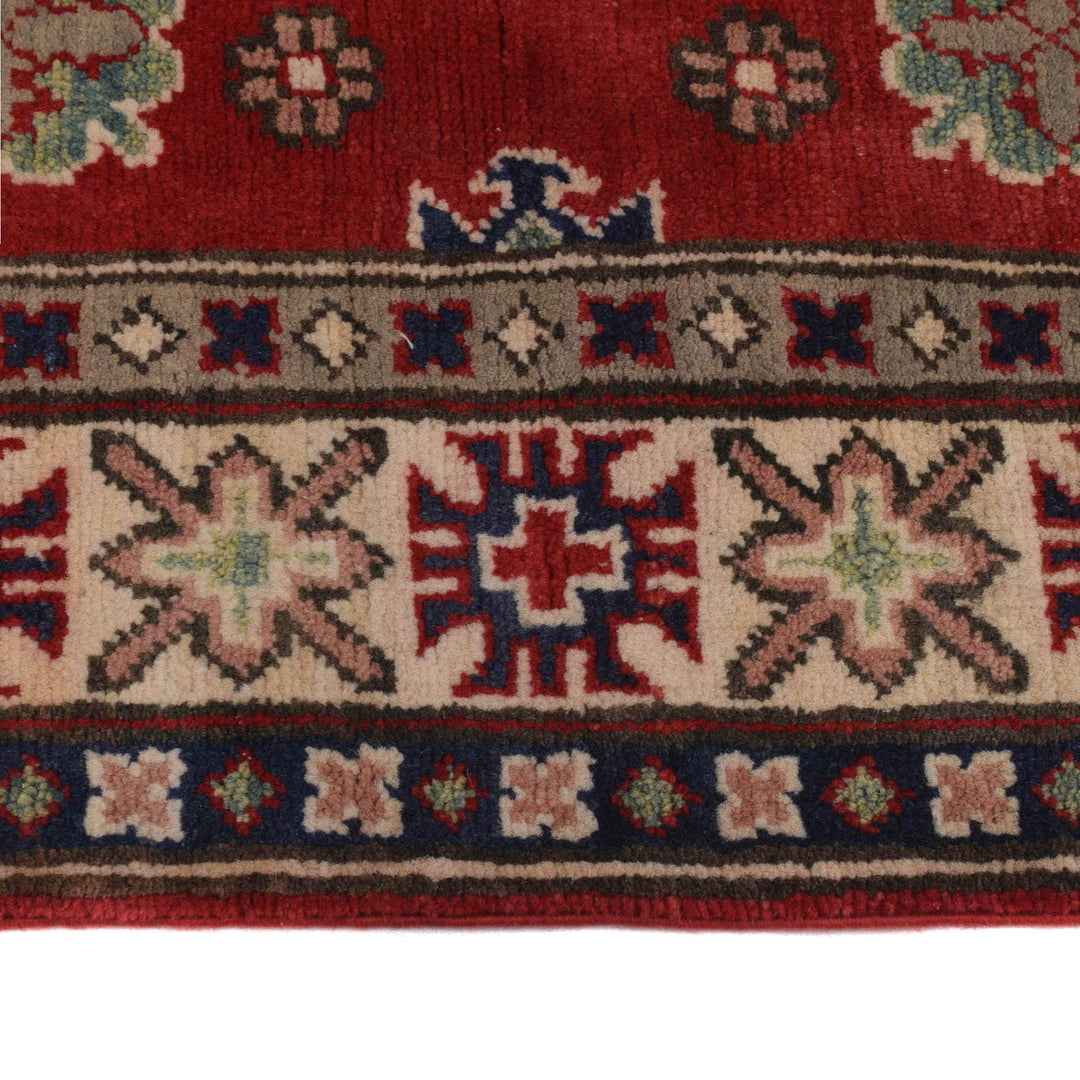 Hand Knotted Kazak Oriental Rug 3' 3" x 4' 7" - No. AL44282
