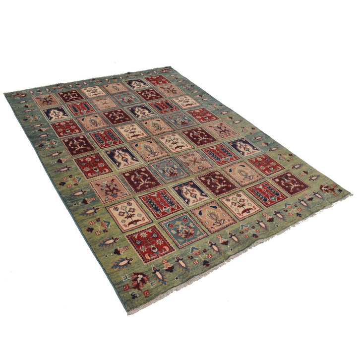 Hand Knotted Kazak Oriental Rug 4' 8" x 6' 9" - No. AL80328