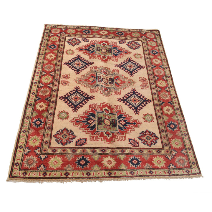 Hand knotted Kazak Carpet 3' 5" x 4' 9" - No. AL18548