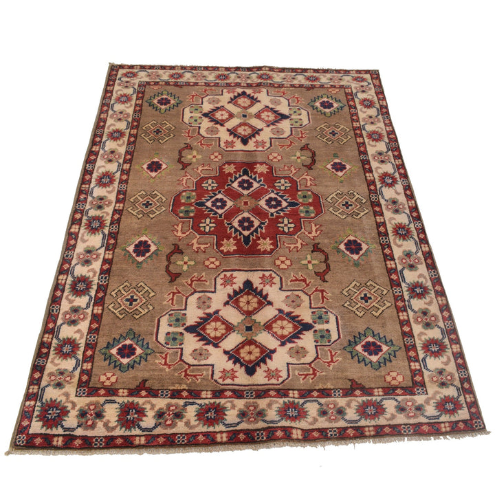 Handmade Kazak Area Rug 3' 3" x 4' 10" - No. AL62880