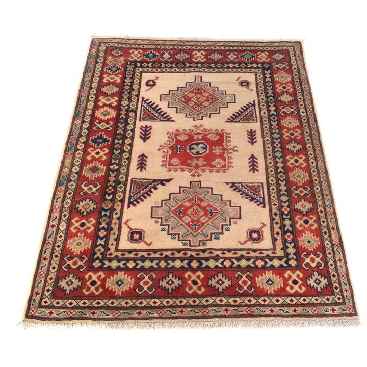 Hand knotted Kazak Carpet 3' 3" x 4' 5" - No. AL27398