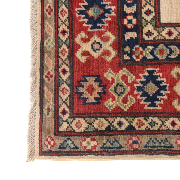 Hand knotted Kazak Carpet 3' 3" x 4' 5" - No. AL27398