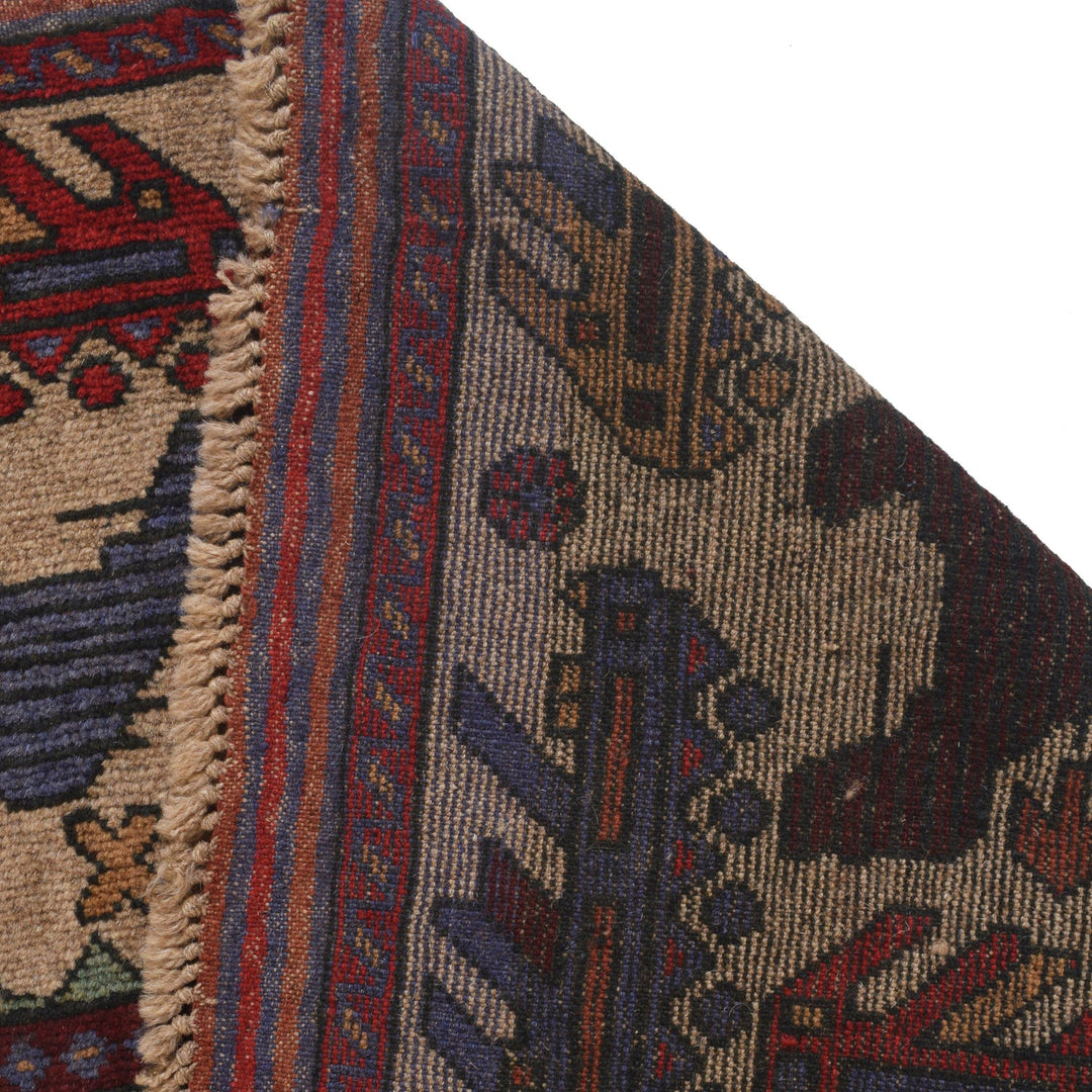 Handcrafted Afghan War Rug 3' 1" x 4' 6" - No. AL30966